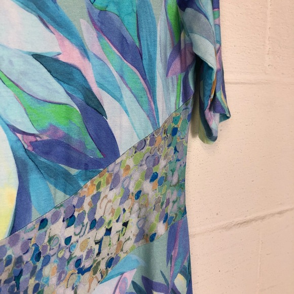 Soft Surroundings Womens Stella Watercolor Maxi Dress Size Lp Vacation Resort - Picture 4 of 11